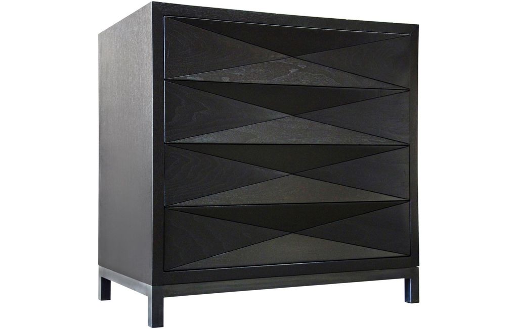 Geometric Wood Nightstand