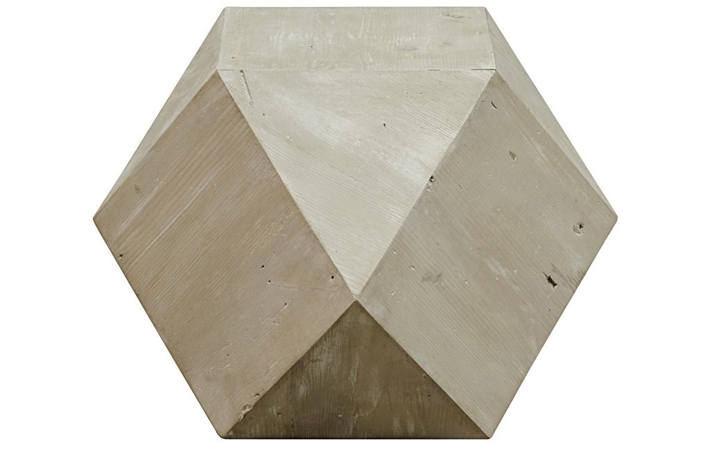 Reclaimed Lumber Iconsahedron Side Table