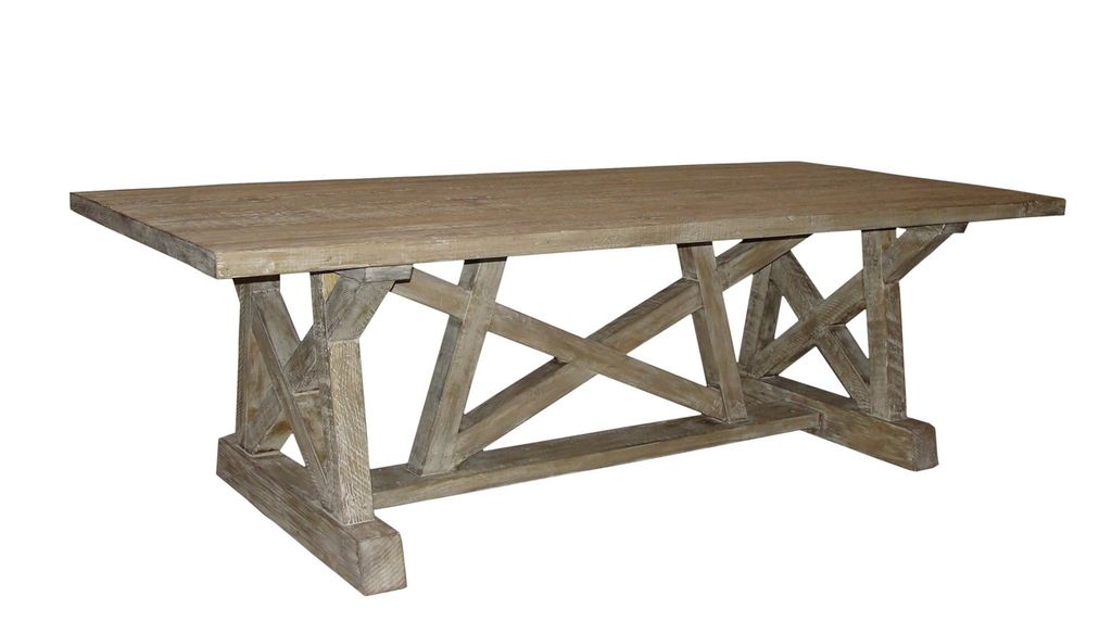 Reclaimed Lumber Pentagon Dining Table
