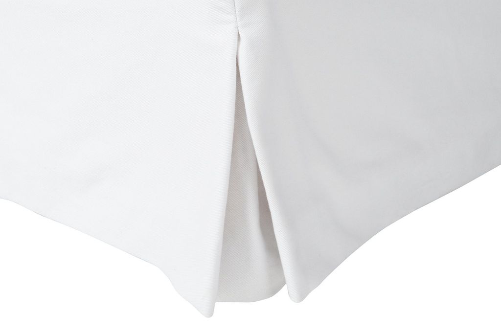 White Denim Upholstered Bench