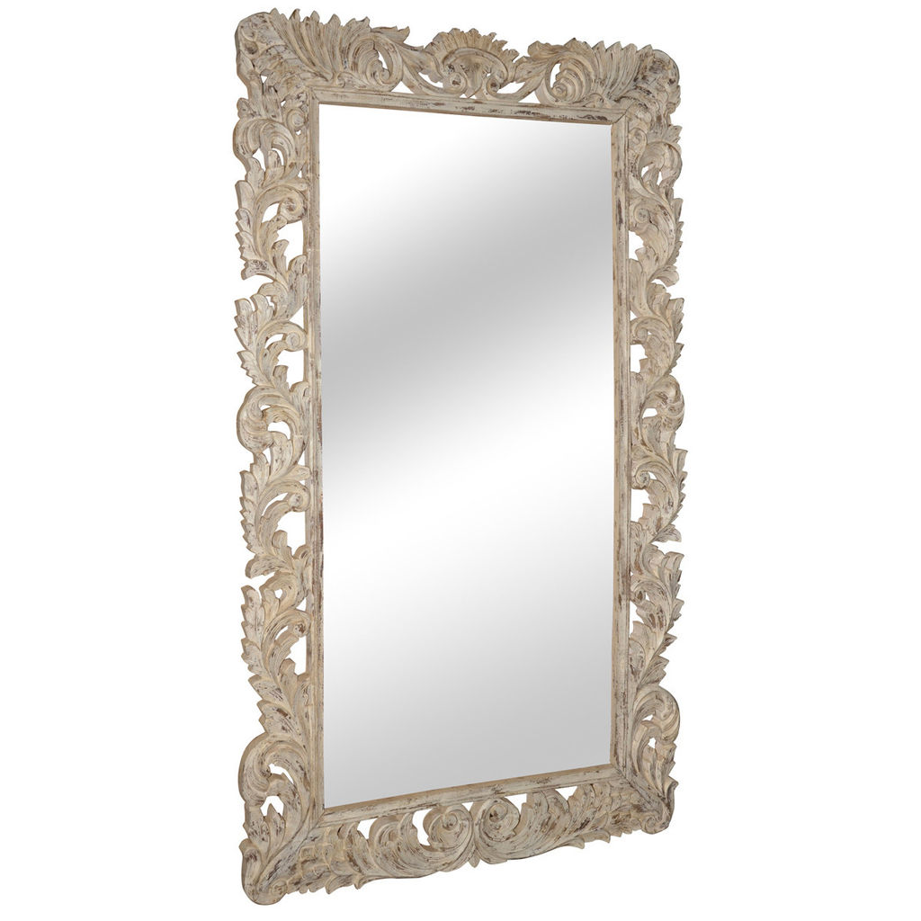 Preview image for Classic Home Sophia Carved Mirror White