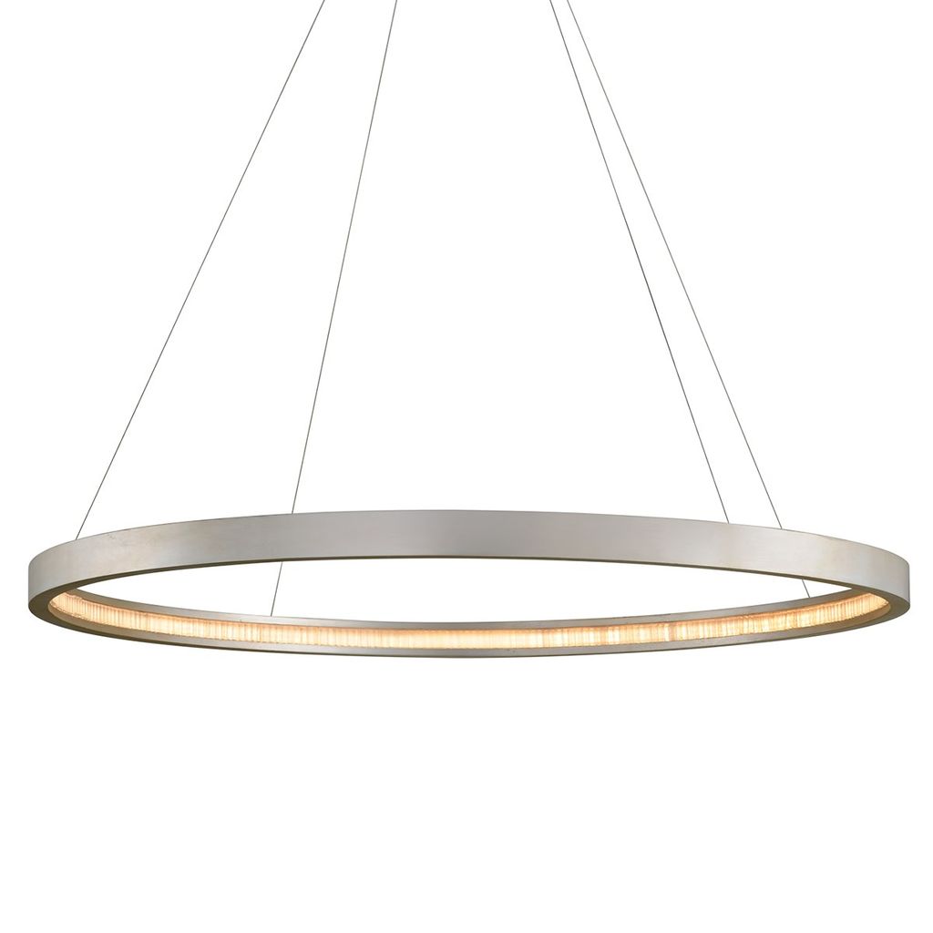 Preview image for Jasmine 1 Light Pendant, Silver 2.5" X 56"