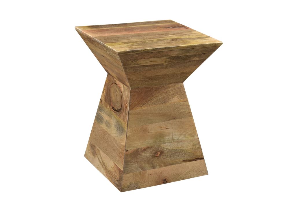 Symone Light Mango Wood Shaped Accent Table