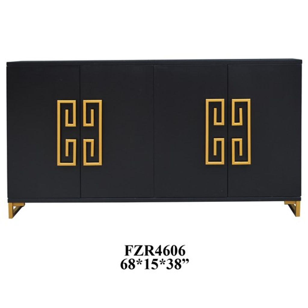 Preview image for Corinthian Black And Gold Key 4 Door Sideboard