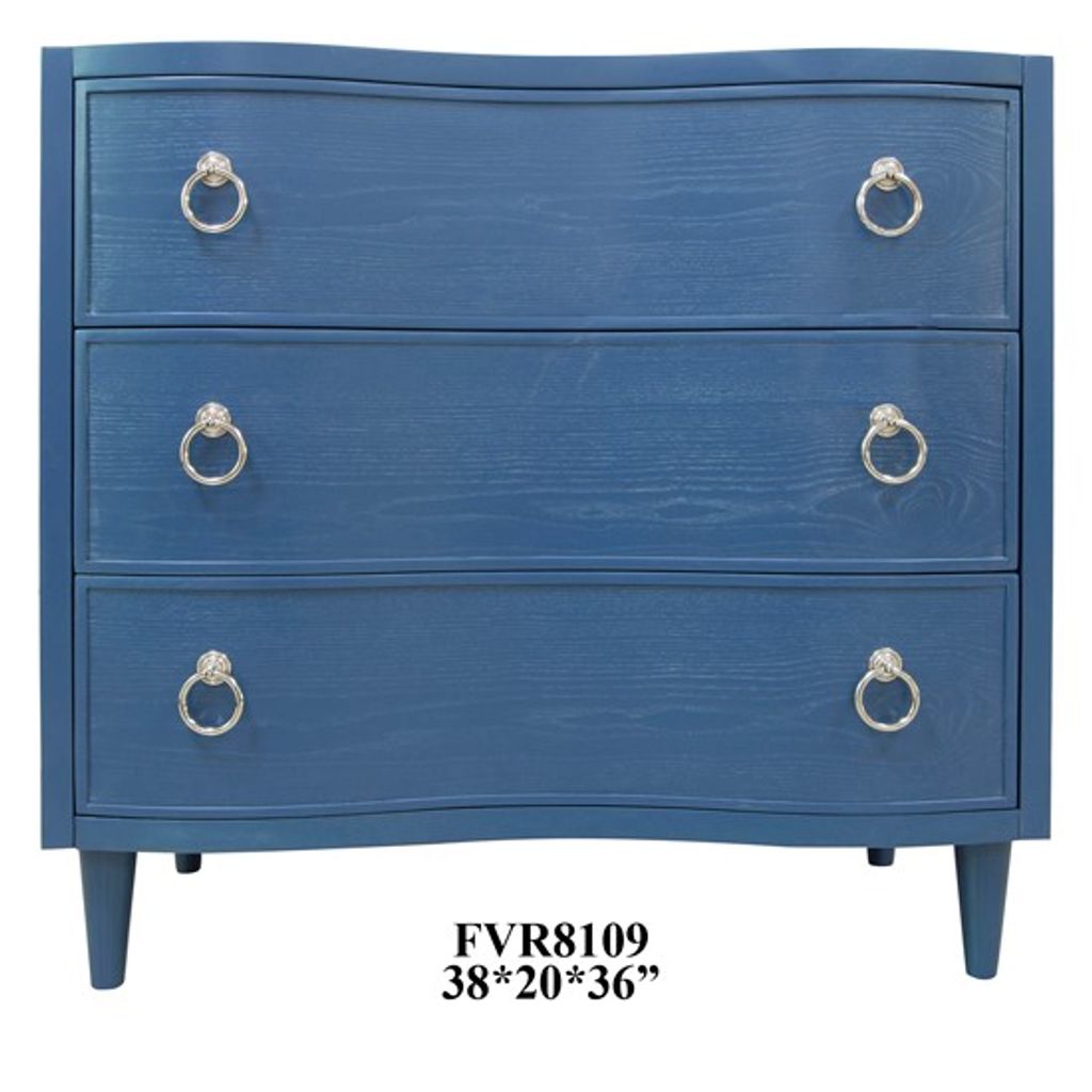 Preview image for Curved Drawer Blue Oak Chest