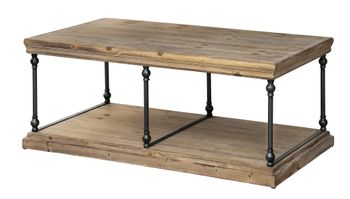 La Salle Metal And Wood Cocktail Table