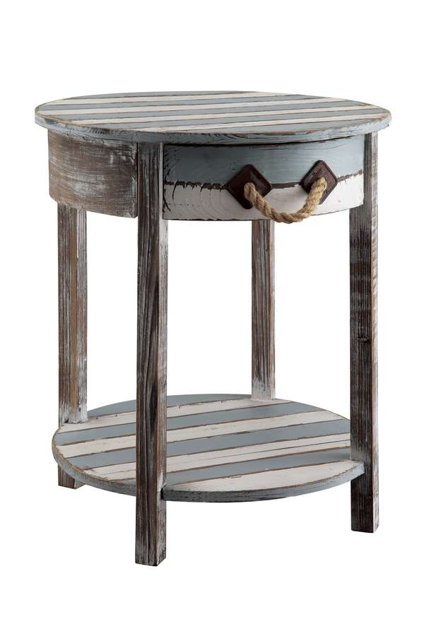 Nantucket 1 Drawer Weathered Wood Accent Table