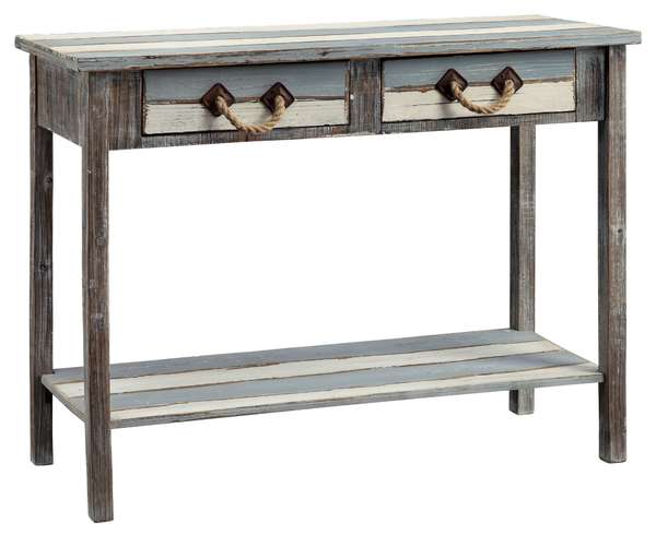 Nantucket 2 Drawer Weathered Wood Console