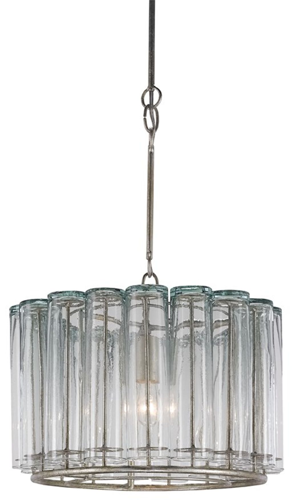Wrought Iron & Glass Pendant