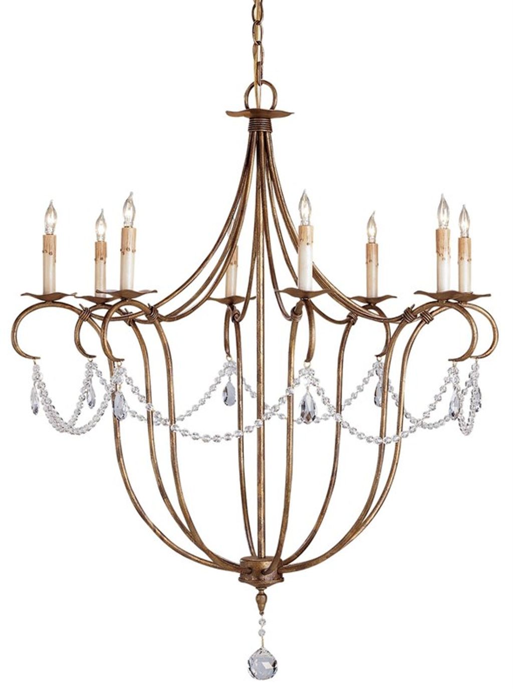 Preview image for Crystal Lights Gold Large Chandelier