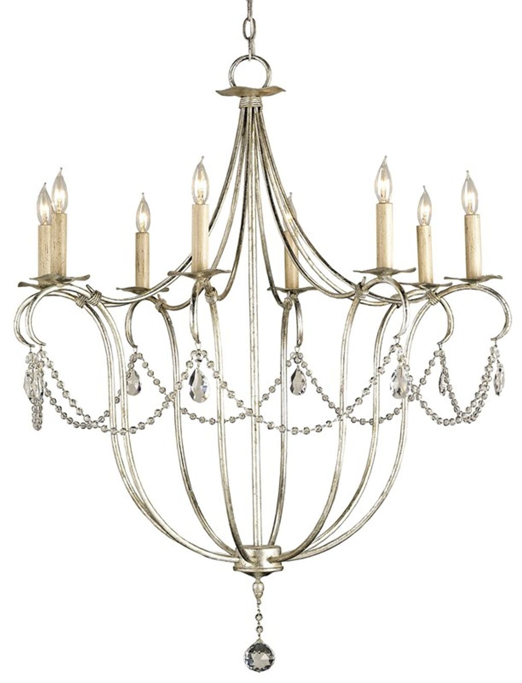 Preview image for Crystal Lights Silver Large Chandelier