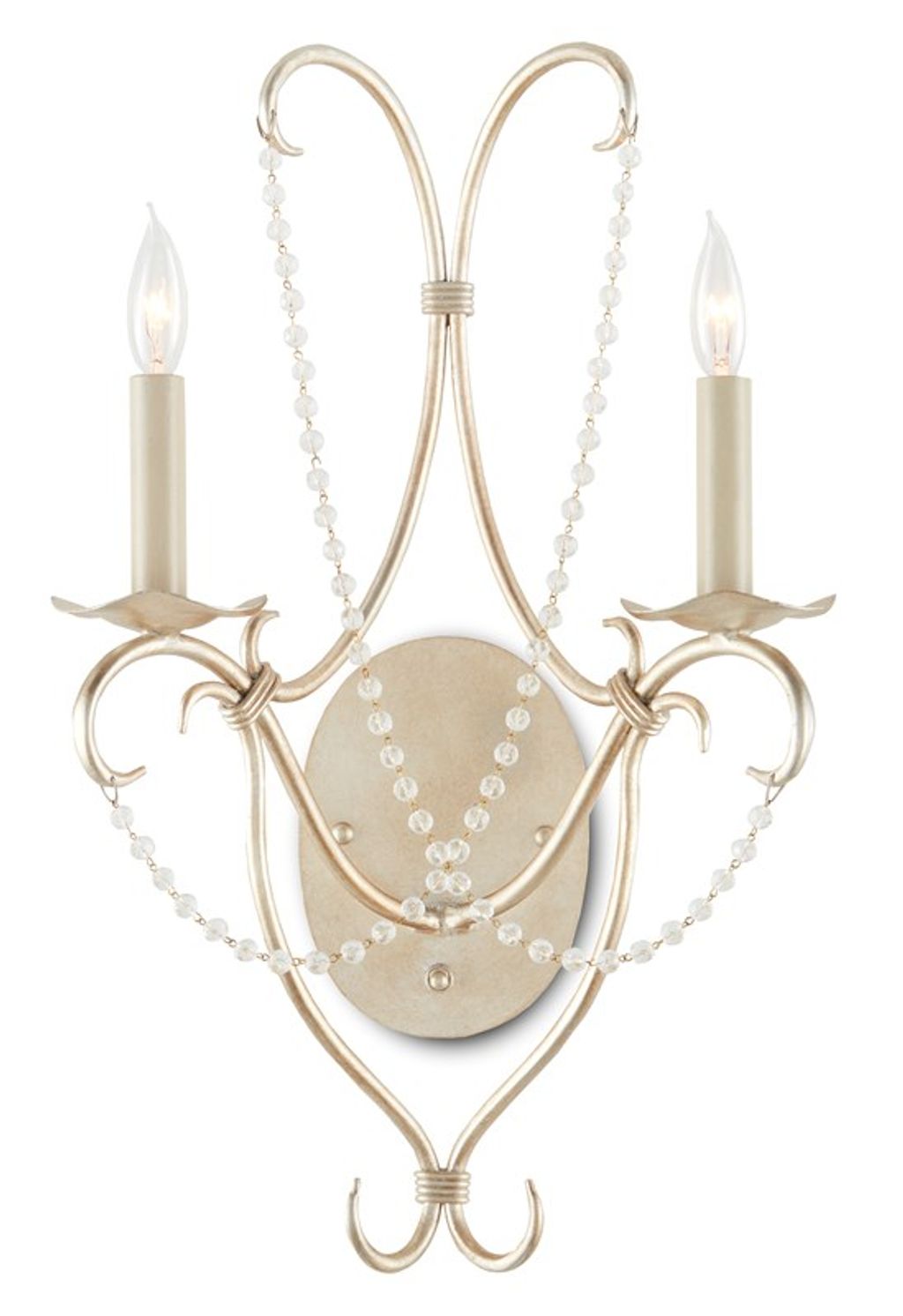 Preview image for Crystal Lights Silver Wall Sconce