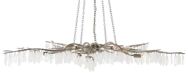 Quartz Point Chandelier - Silver