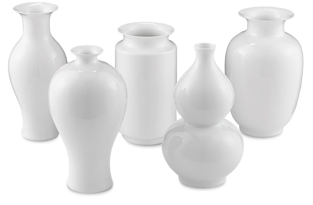 Preview image for White Porcelain Vase Set