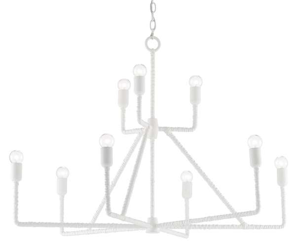 White Gesso Chandelier