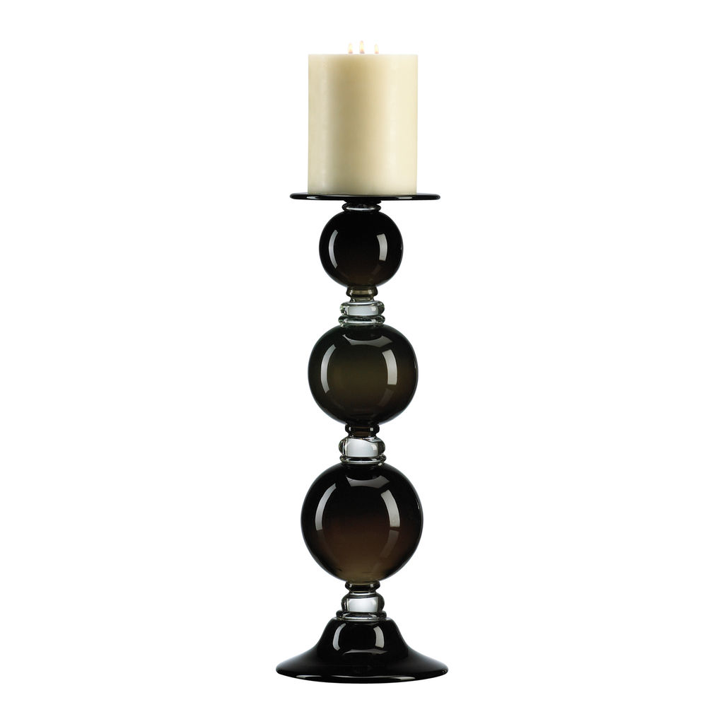 Medium Black Globe Candleholder