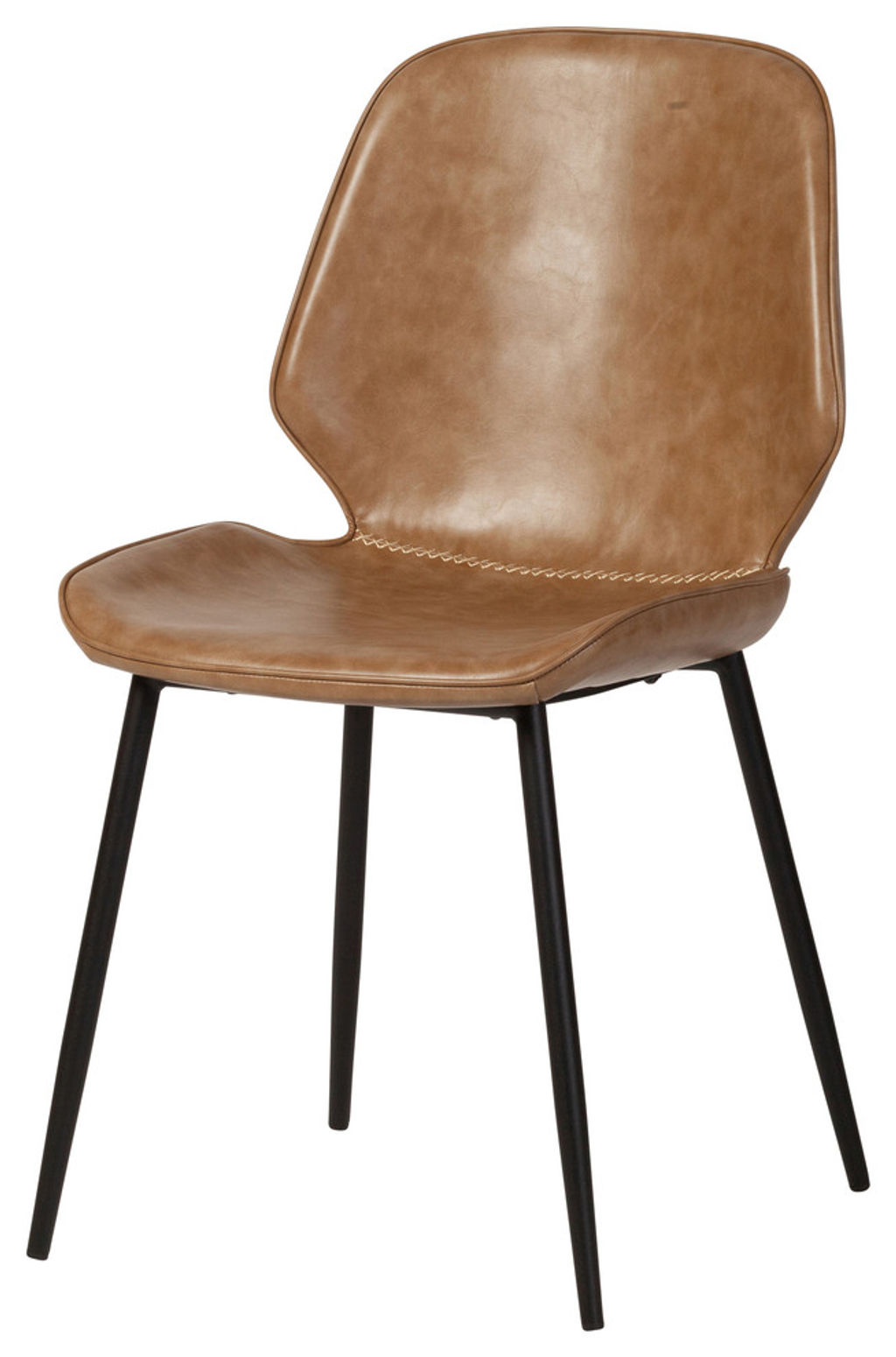 Preview image for Cougar Distressed Beige Leather Dining Chair