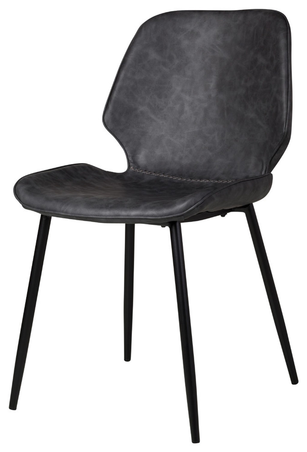 Preview image for Cougar Distressed Gray Leather Dining Chair