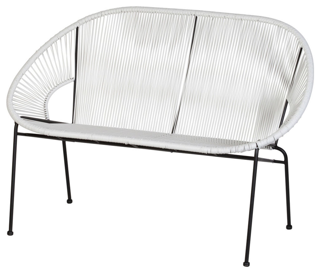 Ixtapa Acapulco Love Seat, White