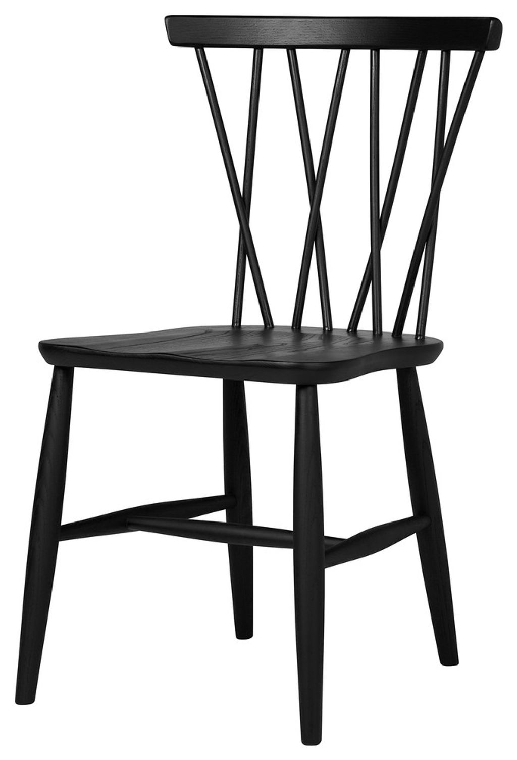 Nakashima Style Dining Chair, Black