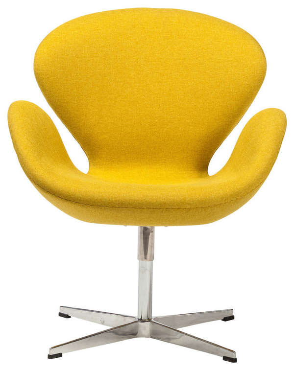 Trumpeter Swivel Chair, Yellow