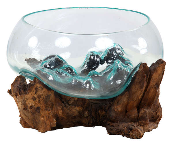Glass Bowl Wood