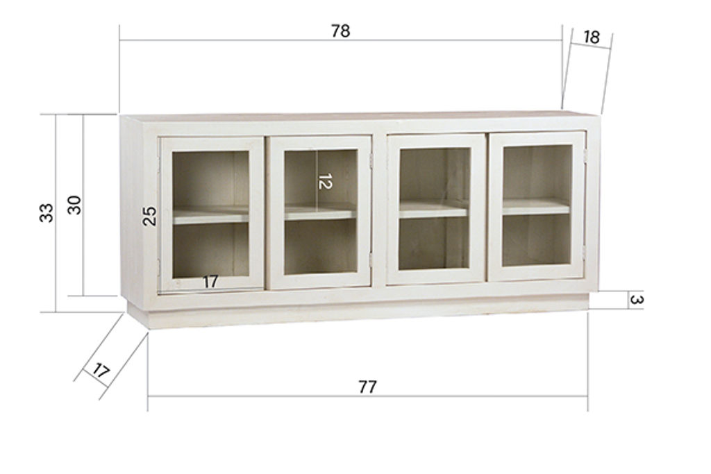 Miranda Sideboard Glass Door