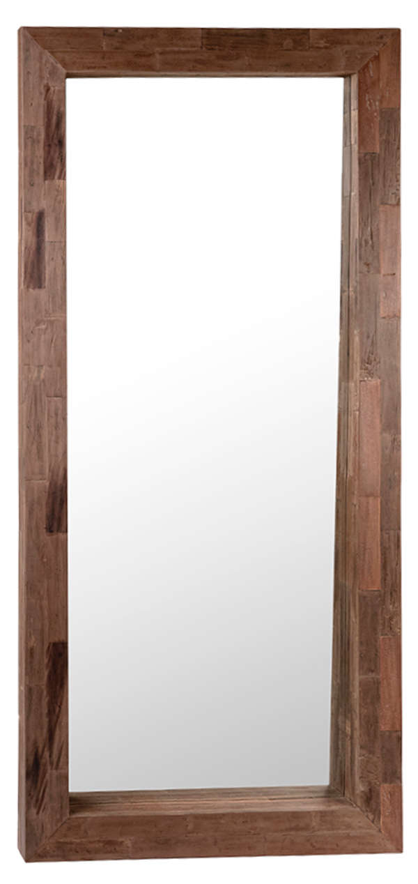 Taylor Standing Mirror With Cut Wood Frame