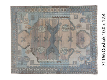 Blue Turkish Oushak Carpet, Circa 1940S