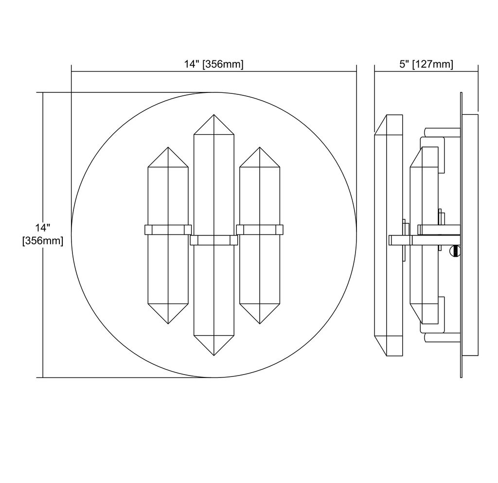 Annees Folles 2-Light Wall Sconce