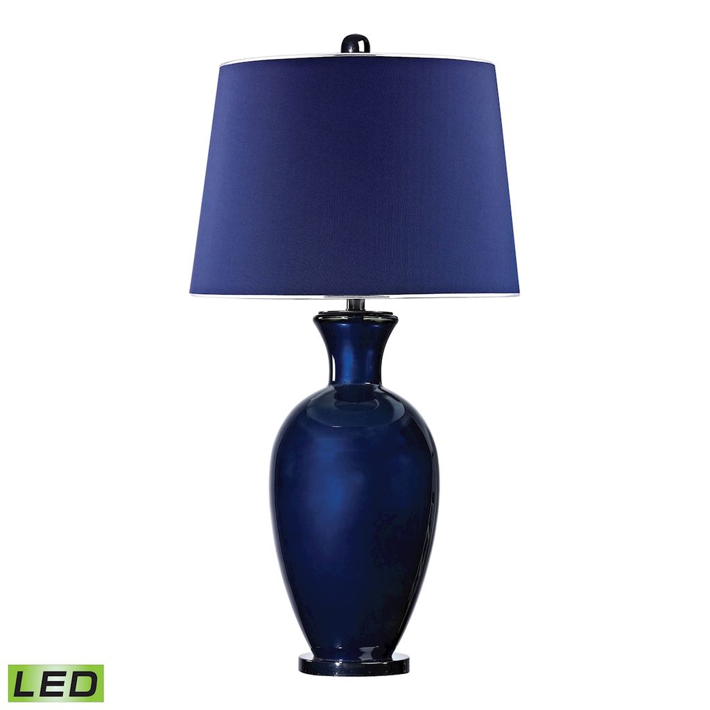 Preview image for Helensburugh Glass Table Lamp In Navy Blue - Led