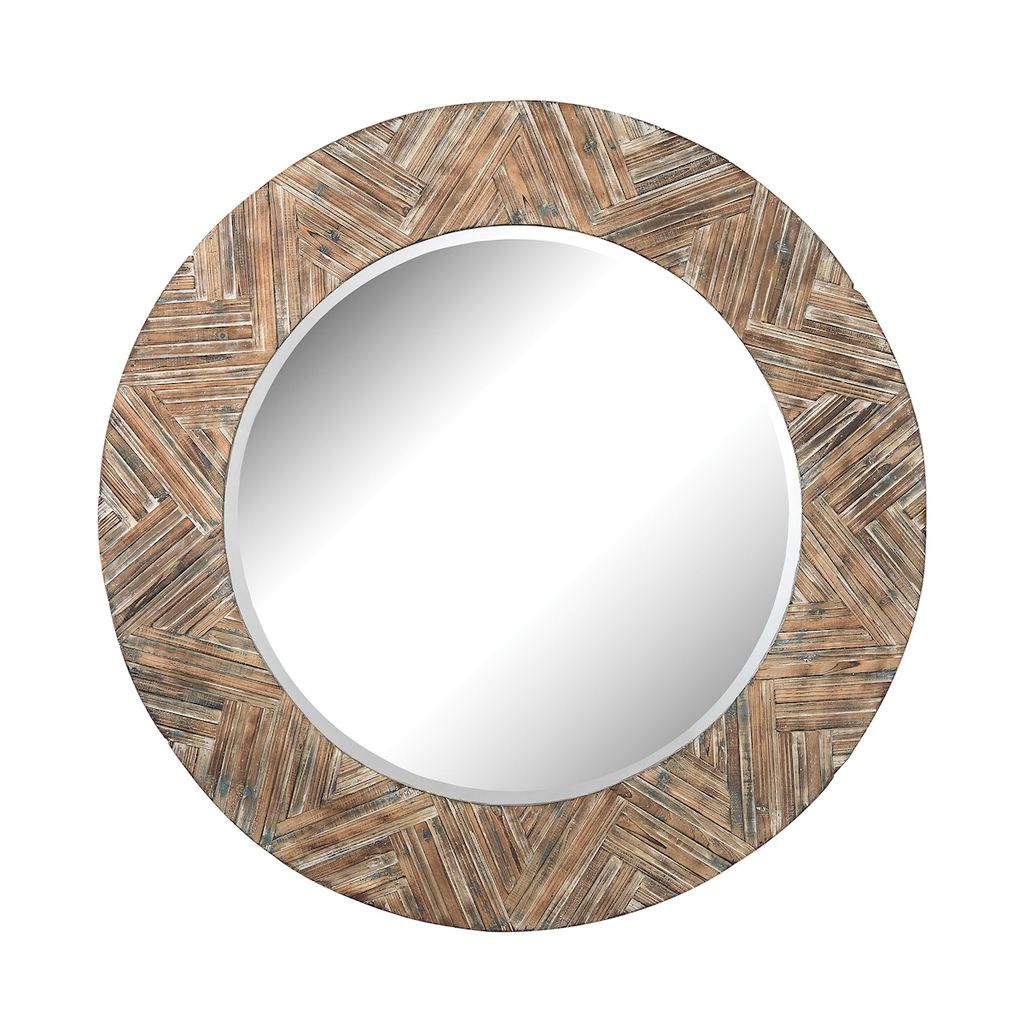 Preview image for Large Round Wood Mirror