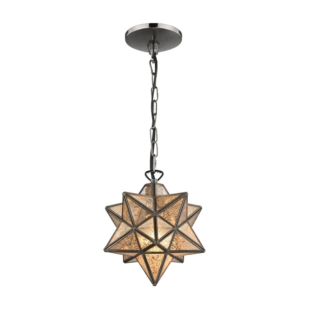 Moravian Star 1-Light Mini Pendant In Bronze - Small