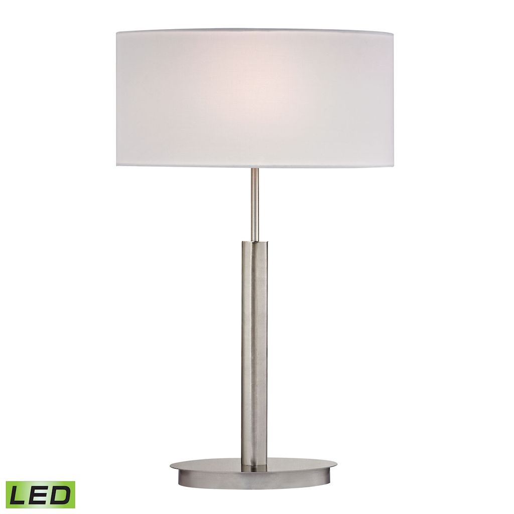 Port Elizabeth Table Lamp In Satin Nickel - Led