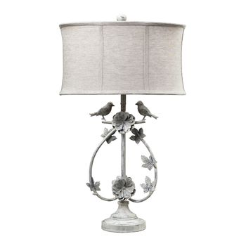 Saint Louis Heights Table Lamp In Antique White Iron