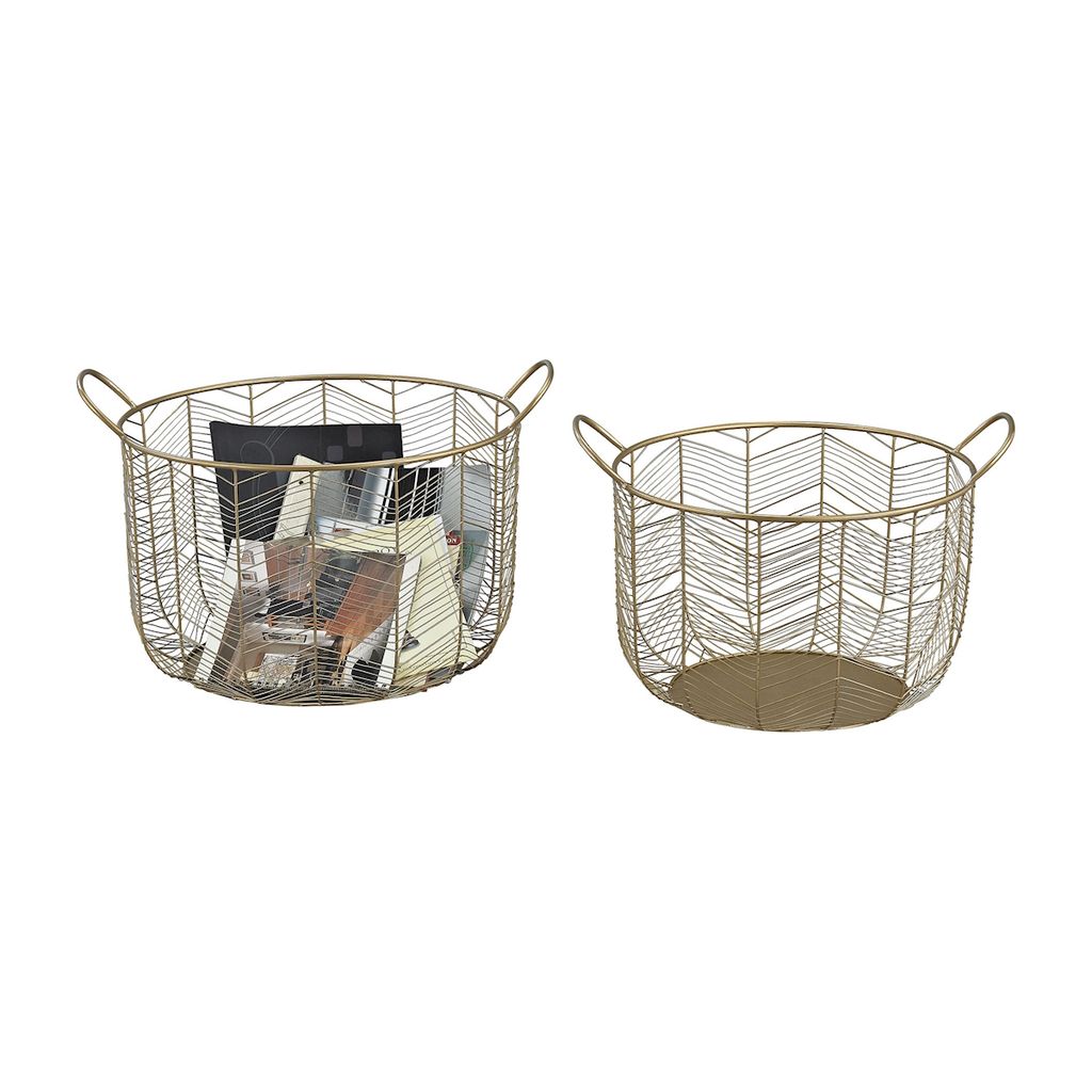 Tuckernuck 2-Piece Metal Bowl Set In Gold