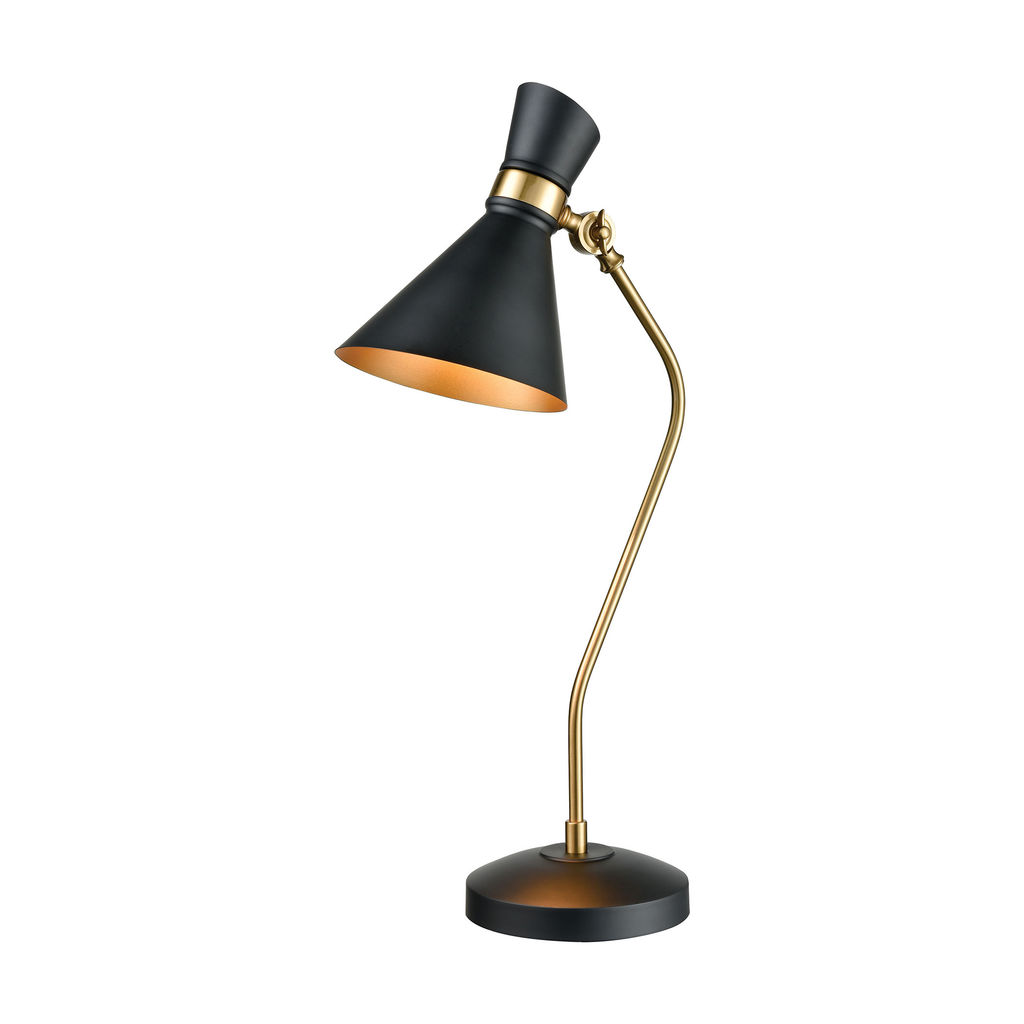 Preview image for Virtuoso Table Lamp In Matte Black And Aged Brass
