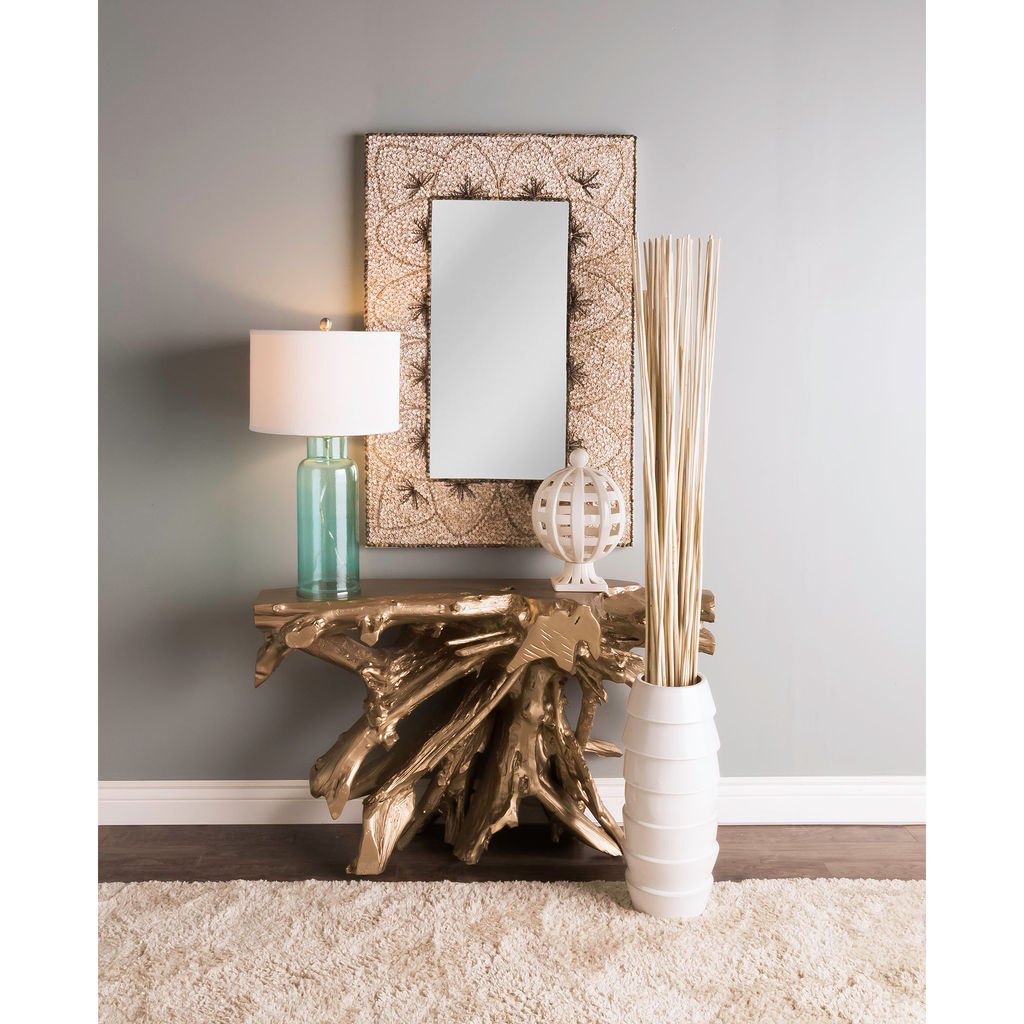 ELK Home Teak Slice Console Table Champagne Gold
