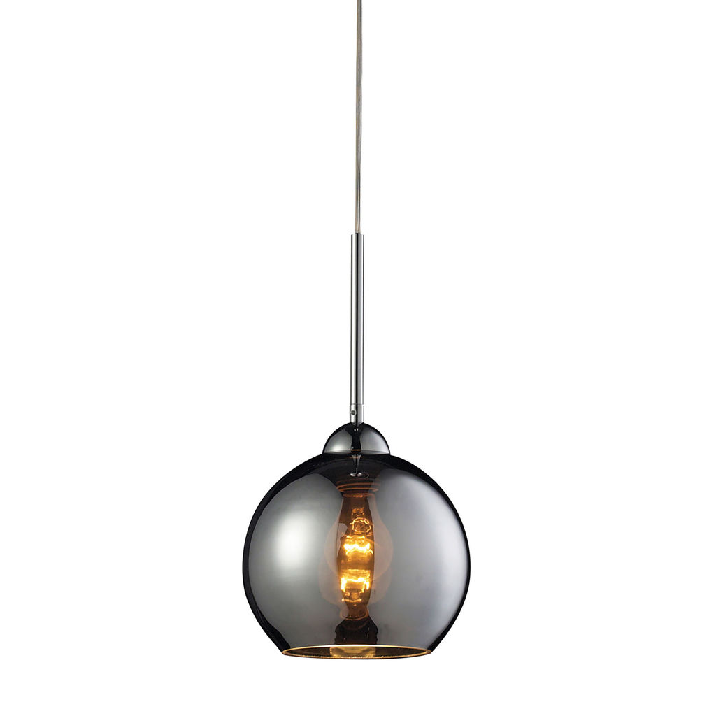 Preview image for Cassandra 1-Light Mini Pendant In Polished Chrome With Chrome-Plated Glass