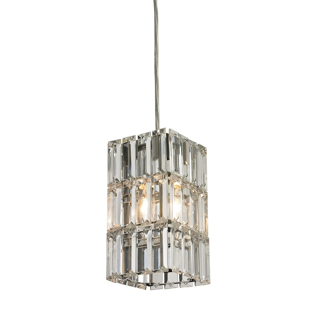 Cynthia 1-Light Mini Pendant In Polished Chrome With Crystal