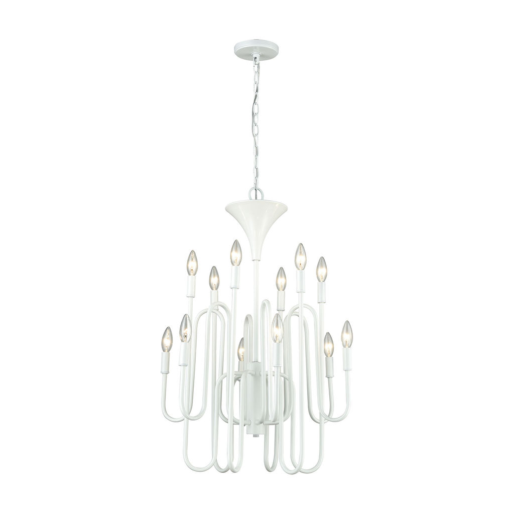 Decatur 12-Light Chandelier In Matte White