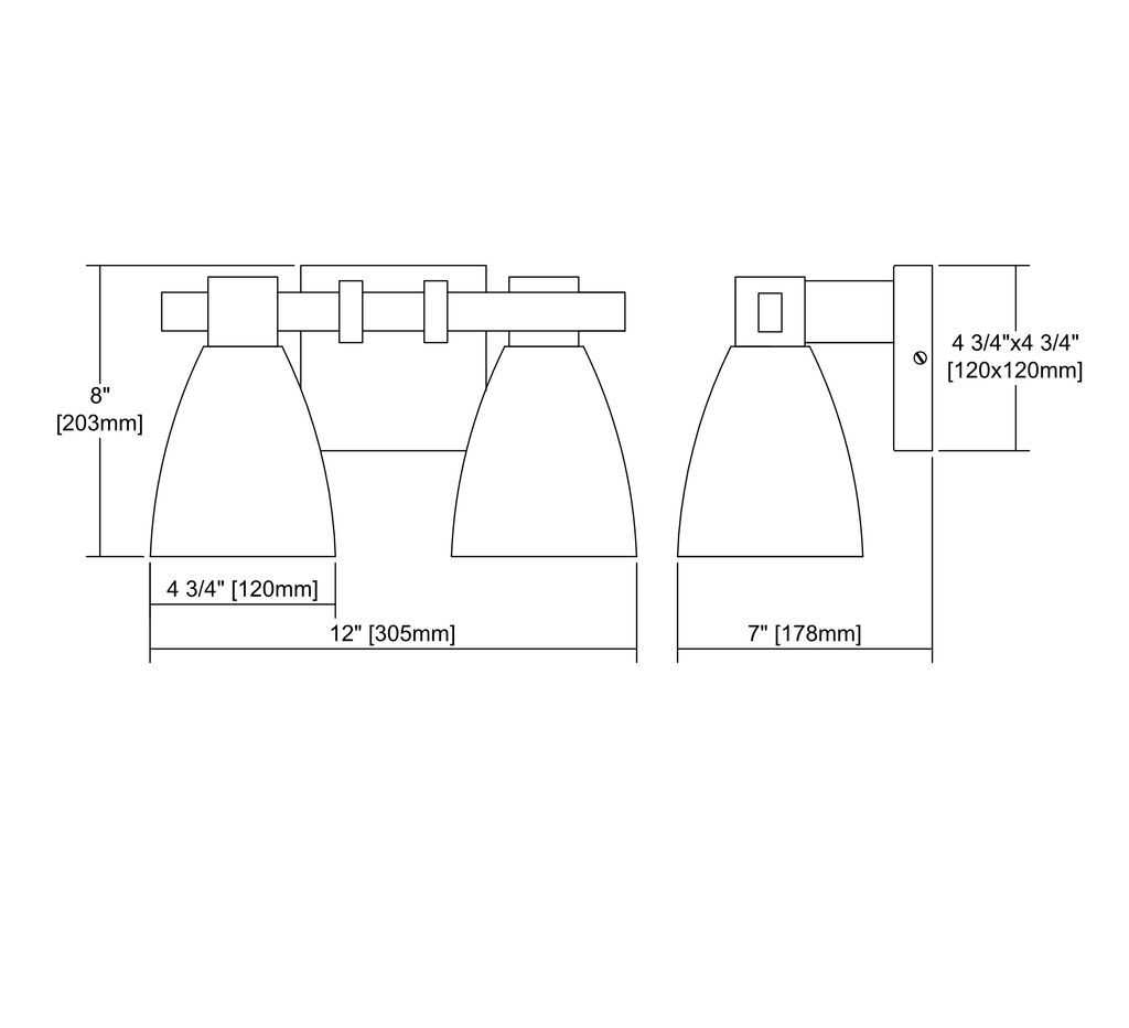 Ensley 2-Light Vanity Light, Satin Nickel