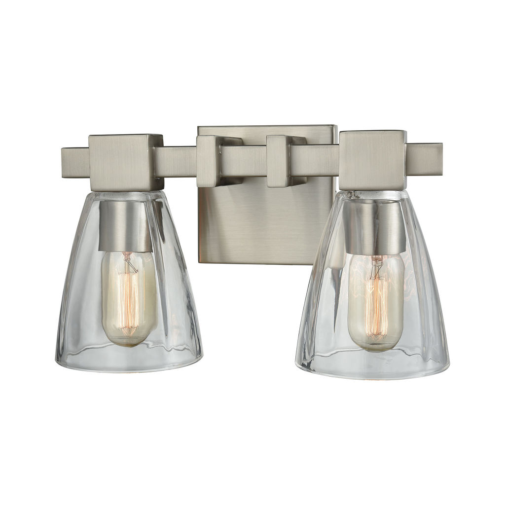 Ensley 2-Light Vanity Light, Satin Nickel