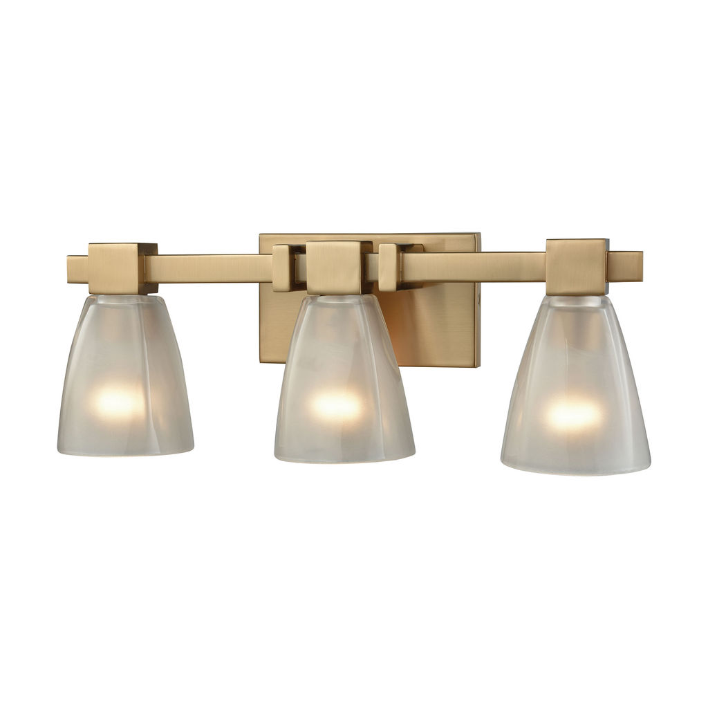 Ensley 3-Light Vanity Light, Satin Brass