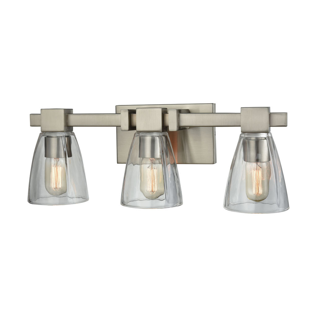 Ensley 3-Light Vanity Light, Satin Nickel