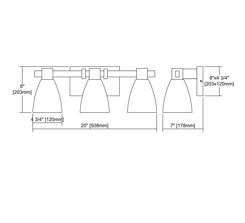 Ensley 3-Light Vanity Light, Satin Nickel