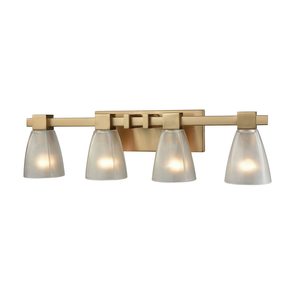 Ensley 4-Light Vanity Light, Satin Brass
