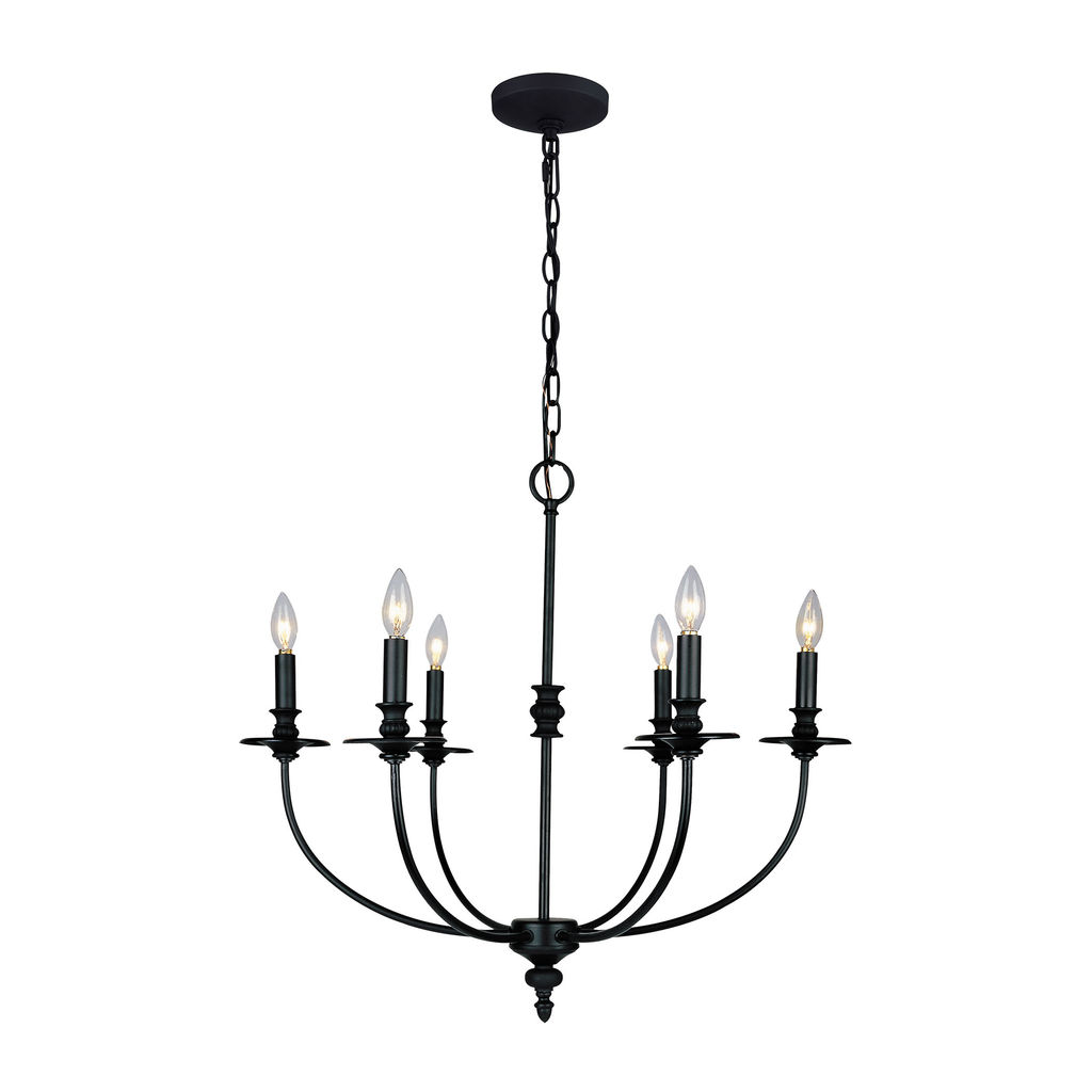 Hartford 6-Light Chandelier In Oil Rubbed Bronze