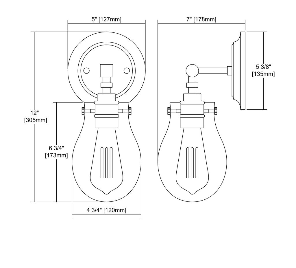 Jaelyn 1-Light Vanity Lamp In Oil Rubbed Bronze With Clear Glass