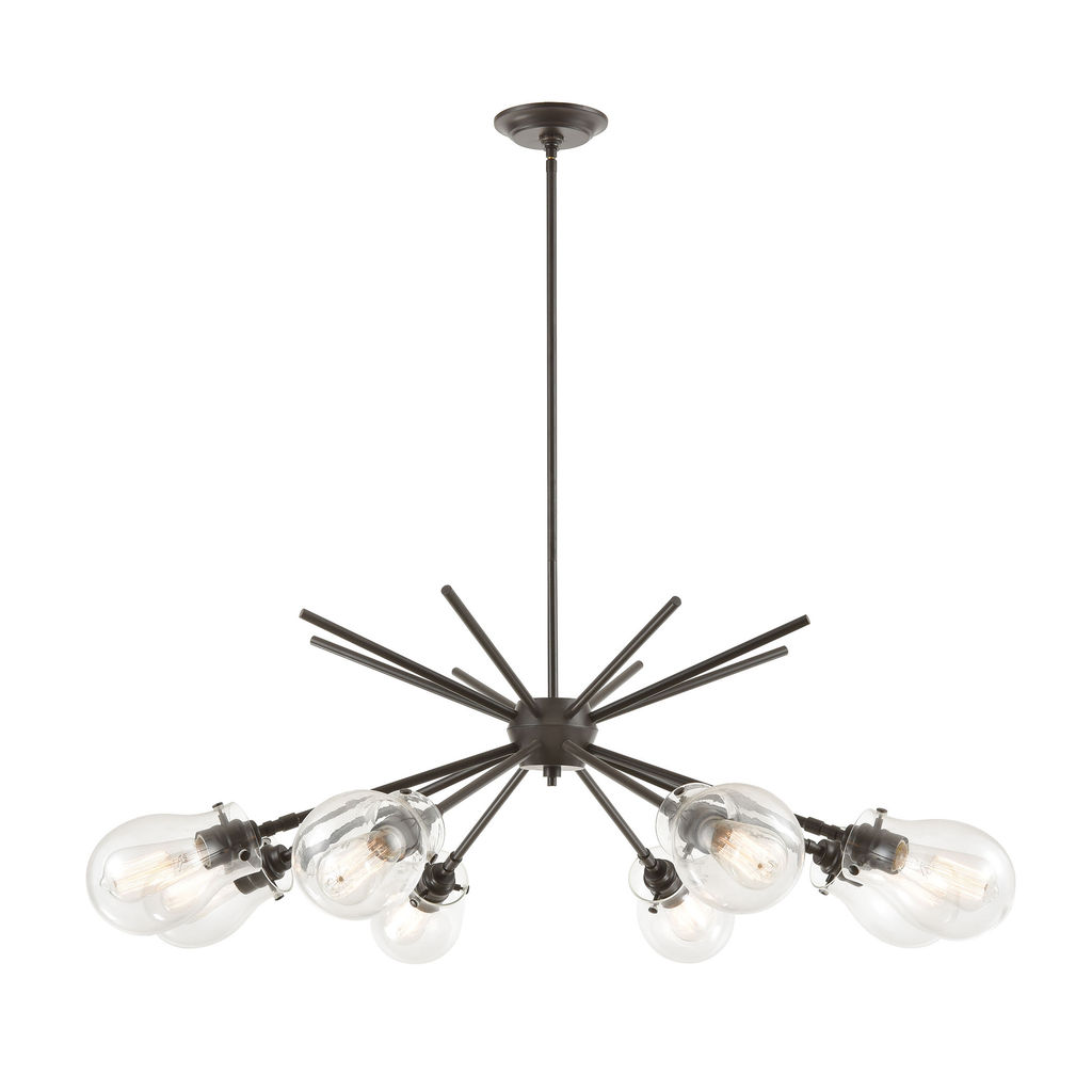 Preview image for Jaelyn 8-Light Chandelier In Oil Rubbed Bronze With Clear Glass
